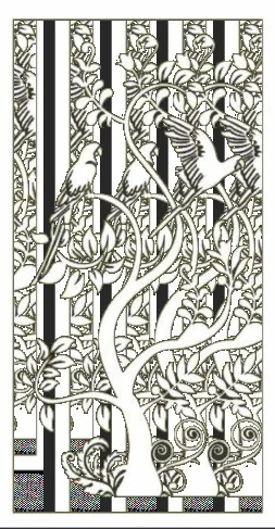 Celosía Metálica Diseño Pavoreal - Corte CNC